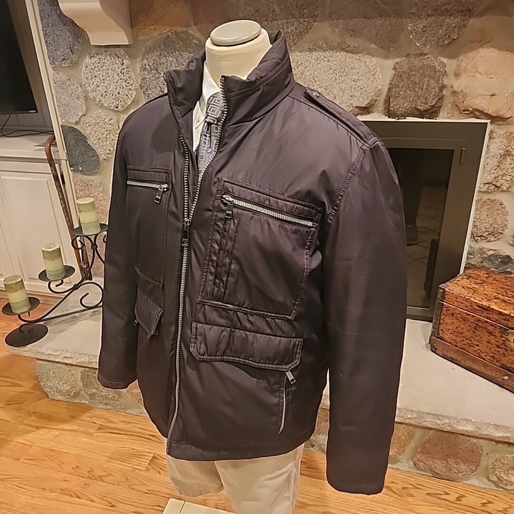 MARC NEW YORK BY ANDREW MARC UTILITY 4 POCKET JACKET COAT BLACK MENS SIZE XL